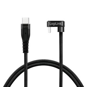 LogiLink USB-kabel USB 2.0 USB-C stekker 1.00 m Zwart CU0190