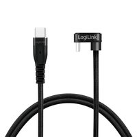 LogiLink USB-kabel USB 2.0 USB-C stekker 1.00 m Zwart CU0190 - thumbnail