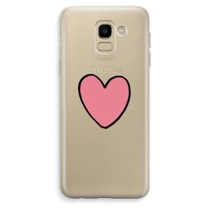 Hartje: Samsung Galaxy J6 (2018) Transparant Hoesje
