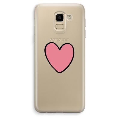 Hartje: Samsung Galaxy J6 (2018) Transparant Hoesje