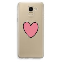 Hartje: Samsung Galaxy J6 (2018) Transparant Hoesje Hartje: Samsung Galaxy J6 (2018) Transparant Hoesje