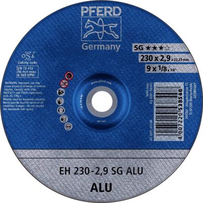 PFERD TOOLS EH 230-2,9 SG ALU 61324323 Doorslijpschijf gebogen 230 mm 25 stuk(s) Aluminium, Non-ferrometaal