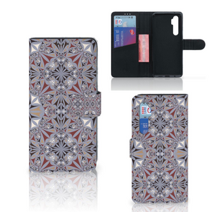 Xiaomi Mi Note 10 Lite Bookcase Flower Tiles