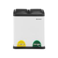 Vuilnisbak voor in de keuken, Roestvrij staal + zwart