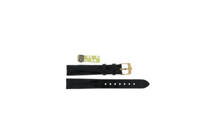 Horlogeband Tag Heuer BC0864 / WV1440 Krokodillenleer Zwart 14mm