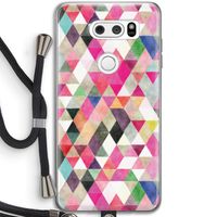 Gekleurde driehoekjes: LG V30 Transparant Hoesje met koord