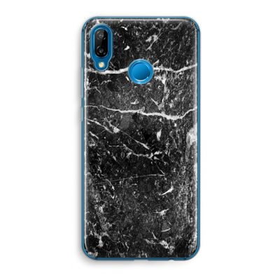 Zwart marmer: Huawei P20 Lite Transparant Hoesje
