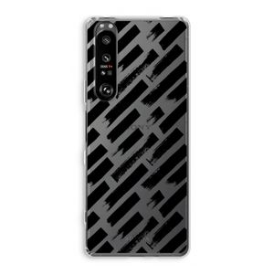 Zwarte vegen: Sony Xperia 1 III Transparant Hoesje