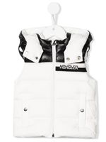 Moncler Enfant gilet à logo imprimé - Blanc