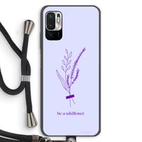Be a wildflower: Xiaomi Redmi Note 10 5G Transparant Hoesje met koord