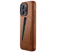 Mujjo Leather Wallet Case iPhone 16 Pro Max bruin
