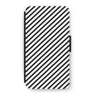 Strepen zwart-wit: iPhone 11 Pro Flip Hoesje