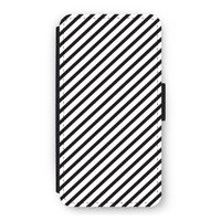 Strepen zwart-wit: iPhone 11 Pro Flip Hoesje