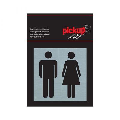 Bord Alulook Dames/Heren - 80x80 mm zelfklevend.