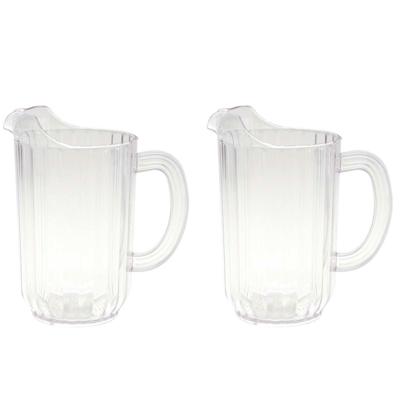Schenkkan - 2x - kunststof - 1,4 liter - water karaf - stijlvol design