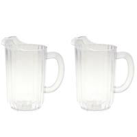 Schenkkan - 2x - kunststof - 1,4 liter - water karaf - stijlvol design