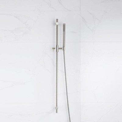 Fortifura Calvi glijstangset met staafhanddouche, metalen doucheslang Geborsteld RVS PVD (RVS) SW767489/SW496812/SW706208