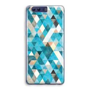 Gekleurde driehoekjes blauw: Honor 9 Transparant Hoesje