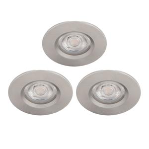 Philips Led inbouwspots Dive (3x) 3x5w - 2700K - 8,5cm nikkel mat 75595900