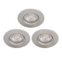 Philips Led inbouwspots Dive (3x) 3x5w - 2700K - 8,5cm nikkel mat 75595900