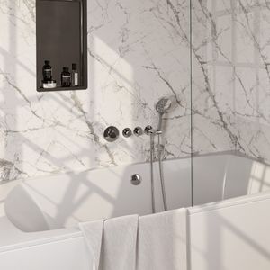 Brauer Chrome Edition inbouw badkraan met badvulcombinatie en 3 standen handdouche chroom