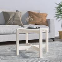 Salontafel Ø62,5x45 cm massief grenenhout wit - thumbnail