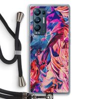 Pink Orchard: Oppo Find X3 Neo Transparant Hoesje met koord