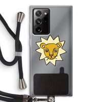 Kleine leeuw: Samsung Galaxy Note 20 Ultra / Note 20 Ultra 5G Transparant Hoesje met koord