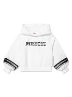 Missoni Kids hoodie en coton à logo strassé - Blanc