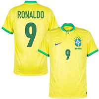 Brazilië Shirt Thuis 2022-2023 + Ronaldo 9 (1998 Bedrukking)