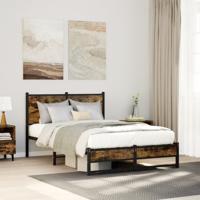 Bedframe zonder matras metaal gerookt eikenkleurig 120x200 cm - thumbnail