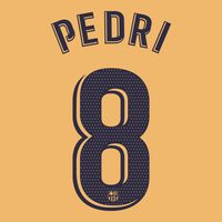 Pedri 8 (Officiële Barcelona Away Bedrukking 2022-2023) - thumbnail