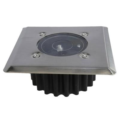 Gerimport grondspot - solar - tuinverlichting - zilver - vierkant