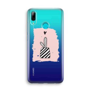 Zwart-wit cactus: Huawei P Smart (2019) Transparant Hoesje
