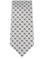 Dolce & Gabbana logo-jacquard silk tie - Gris