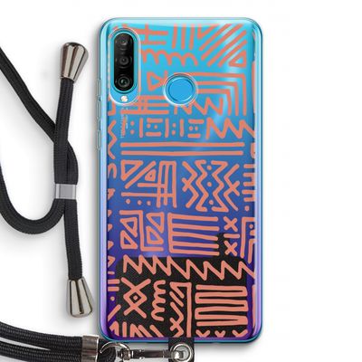 Marrakech Pink: Huawei P30 Lite Transparant Hoesje met koord