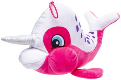 LG-Imports knuffelnarwal 28 cm roze