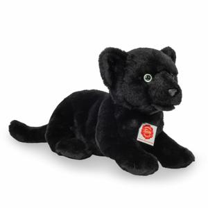 Knuffeldier Zwarte Panter - zachte pluche stof - premium kwaliteit knuffels - zwart - 30 cm