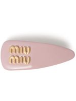 Miu Miu barrette en cuir à fini verni - Rose