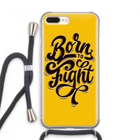 Born to Fight: iPhone 8 Plus Transparant Hoesje met koord