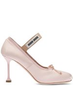 Miu Miu escarpins en satin 90 mm - Rose