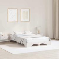 Bedframe Wit 135 x 190 cm Massief grenenhout