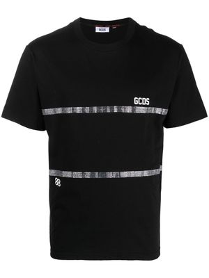 GCDS t-shirt à ornements en cristal - Noir