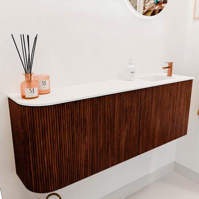 Toiletmeubel Mondiaz Joya | 111.6 cm | Meubelkleur Ruby | Faye wastafel Talc Rechts | 1 kraangat Toiletmeubel Mondiaz Joya | 111.6 cm | Meubelkleur Ruby | Faye wastafel Talc Rechts | 1 kraangat