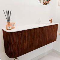 Toiletmeubel Mondiaz Joya | 111.6 cm | Meubelkleur Ruby | Faye wastafel Talc Rechts | 1 kraangat Toiletmeubel Mondiaz Joya | 111.6 cm | Meubelkleur Ruby | Faye wastafel Talc Rechts | 1 kraangat