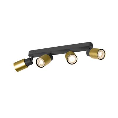 SLV SpotPuri 2.0 Tube zwart-goud 4-lichts - 1008345