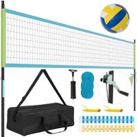 9,5 x 1 m Volleybalnet Zwembad Volleybalnet Hoogte Verstelbaar met Standaard Beachvolleybal Groen
