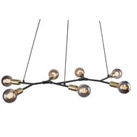 Nordlux Hanglamp Josefine 7 lichts L 91 cm goud zwart - thumbnail