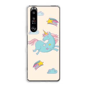 Vliegende eenhoorn: Sony Xperia 1 III Transparant Hoesje