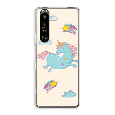 Vliegende eenhoorn: Sony Xperia 1 III Transparant Hoesje